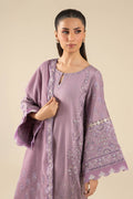 Maria B | Basics RTW | 3 Pc Embroidered Two Tone Silk Suit | MB-FS25-17 - by - Libasekhas UK - Registered Vendor of : Maria B - 100% Original Designer Dresss