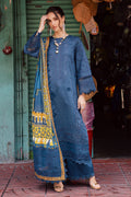 Marjjan | Carnation Lawn | MBL-13 A (TEAL BLUE) - by - Libasekhas UK - Registered Vendor of : Marjjan - 100% Original Designer Dresss