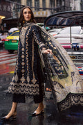 Marjjan | Carnation Lawn | MBL-14 A (BLACK) - by - Libasekhas UK - Registered Vendor of : Marjjan - 100% Original Designer Dresss