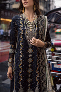 Marjjan | Carnation Lawn | MBL-14 A (BLACK) - by - Libasekhas UK - Registered Vendor of : Marjjan - 100% Original Designer Dresss
