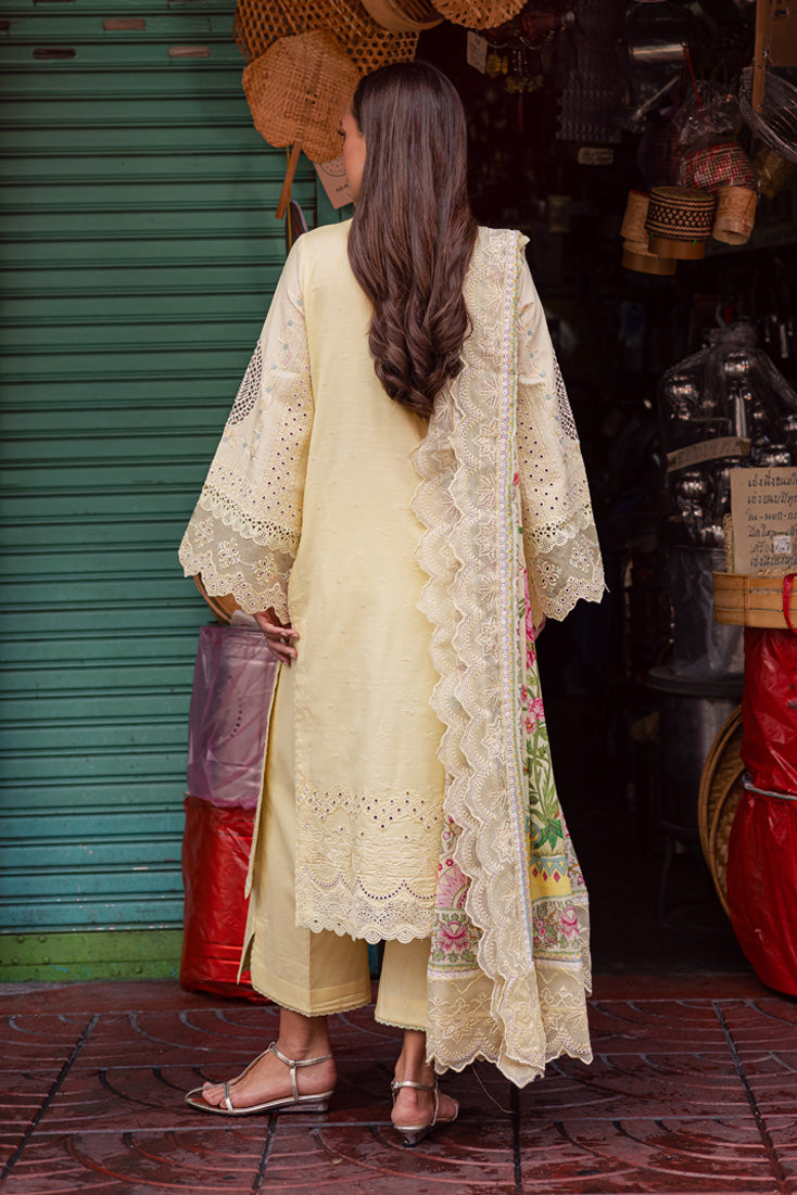 Marjjan | Carnation Lawn | MBL-14 B (LIME YELLOW) - by - Libasekhas UK - Registered Vendor of : Marjjan - 100% Original Designer Dresss