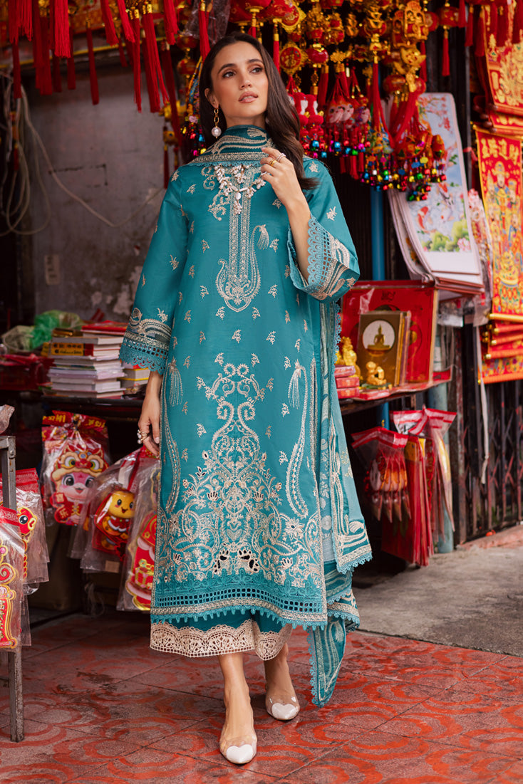 Marjjan | Carnation Lawn | MBL-15 B (LIGHT ZINC) - by - Libasekhas UK - Registered Vendor of : Marjjan - 100% Original Designer Dresss