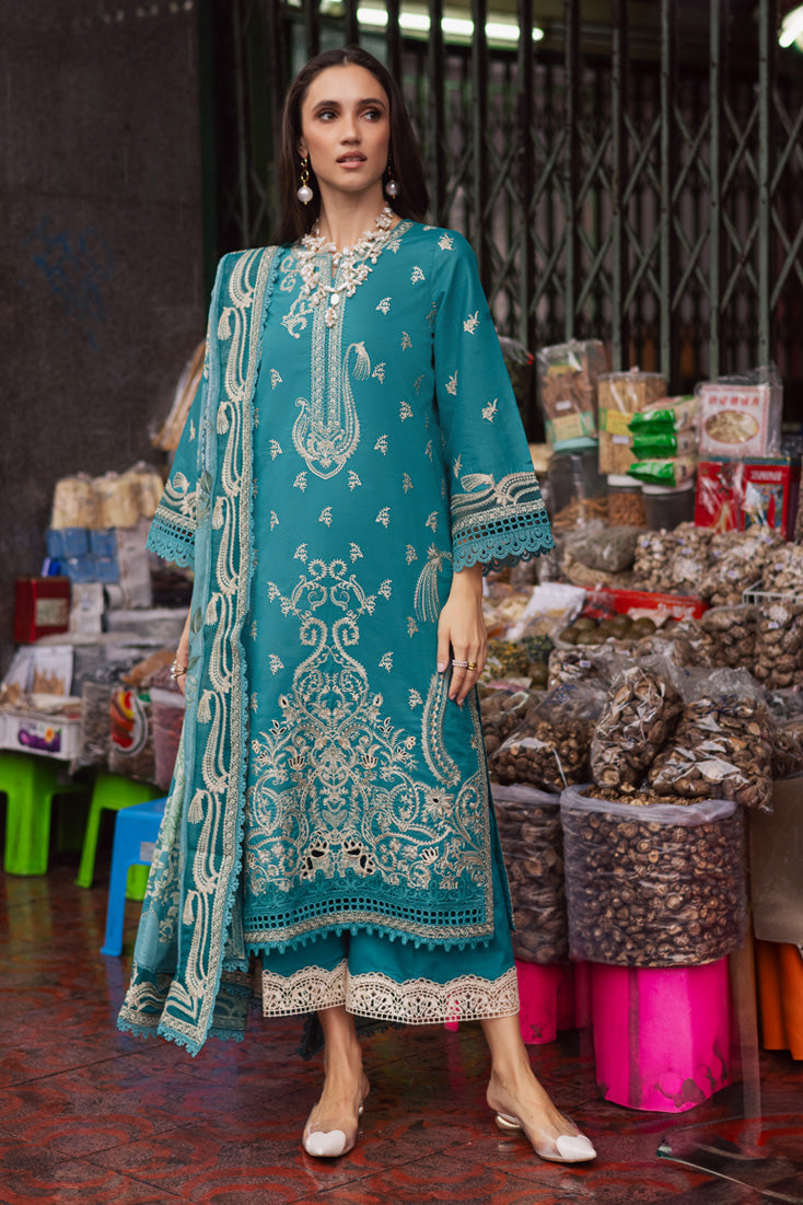 Marjjan | Carnation Lawn | MBL-15 B (LIGHT ZINC) - by - Libasekhas UK - Registered Vendor of : Marjjan - 100% Original Designer Dresss