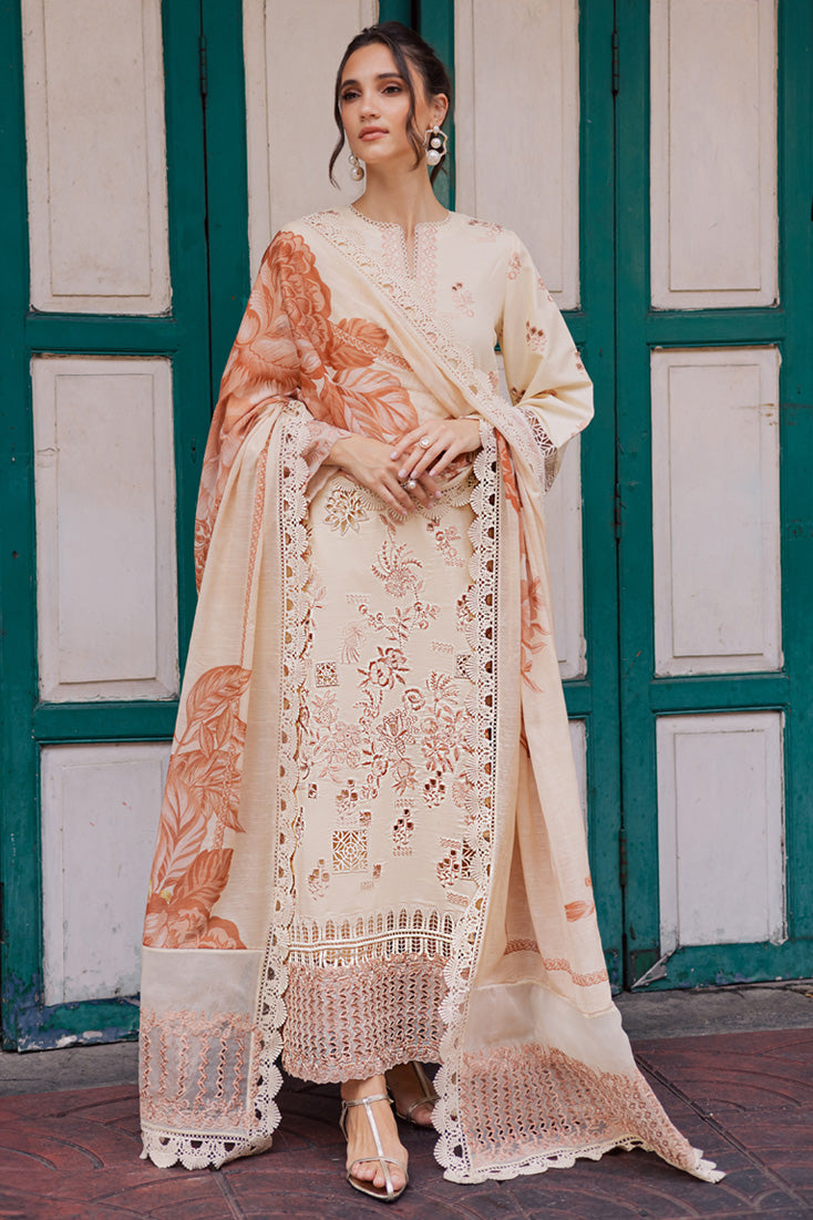 Marjjan | Carnation Lawn | MBL-16 A (ALMOND SKIN) - by - Libasekhas UK - Registered Vendor of : Marjjan - 100% Original Designer Dresss