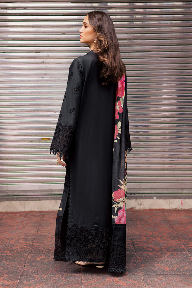 Marjjan | Carnation Lawn | MBL-16 B (BLACK) - by - Libasekhas UK - Registered Vendor of : Marjjan - 100% Original Designer Dresss