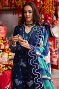 Marjjan | Carnation Lawn | MBL-17 A (NAVY BLUE) - by - Libasekhas UK - Registered Vendor of : Marjjan - 100% Original Designer Dresss