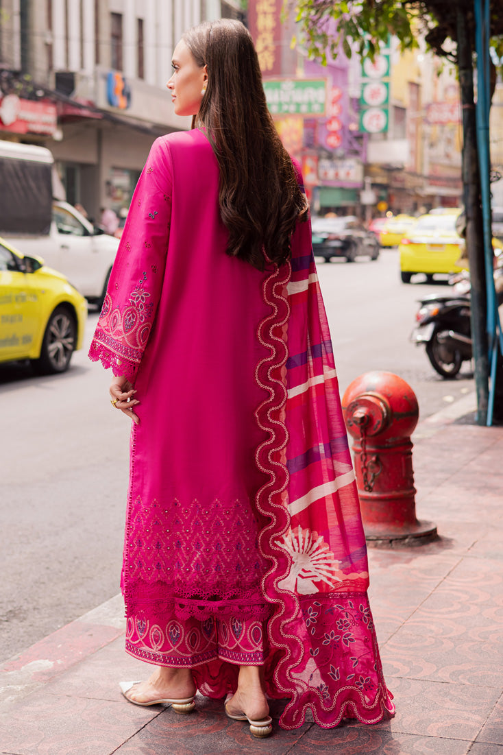 Marjjan | Carnation Lawn | MBL-17 B (HOT PINK) - by - Libasekhas UK - Registered Vendor of : Marjjan - 100% Original Designer Dresss