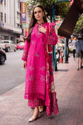 Marjjan | Carnation Lawn | MBL-17 B (HOT PINK) - by - Libasekhas UK - Registered Vendor of : Marjjan - 100% Original Designer Dresss