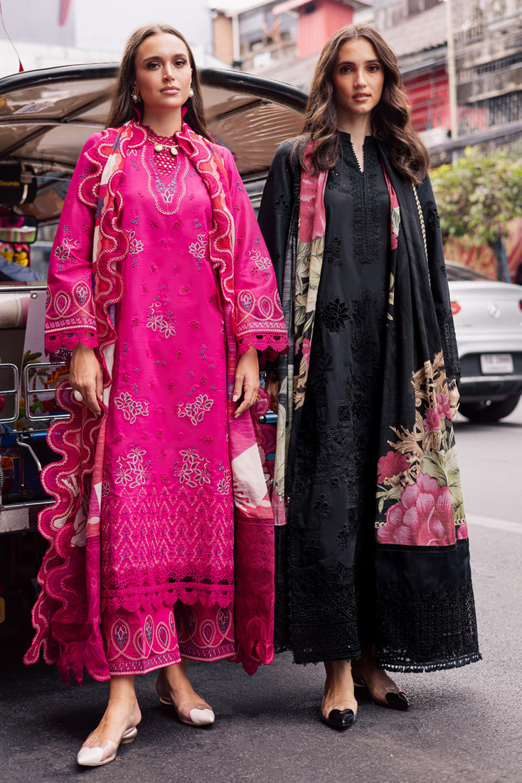 Marjjan | Carnation Lawn | MBL-17 B (HOT PINK) - by - Libasekhas UK - Registered Vendor of : Marjjan - 100% Original Designer Dresss