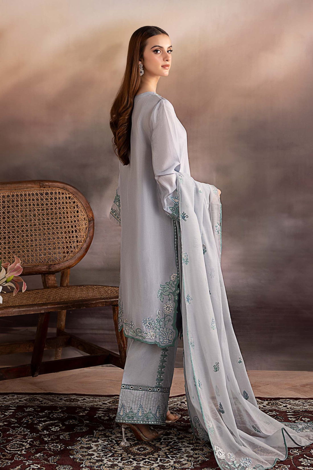 Maria B | Pre fall Dresses |  MBS-W25-07 L - by Libasekhas UK - Registered Vendor of : Maria B - 100% Original Designer Dress