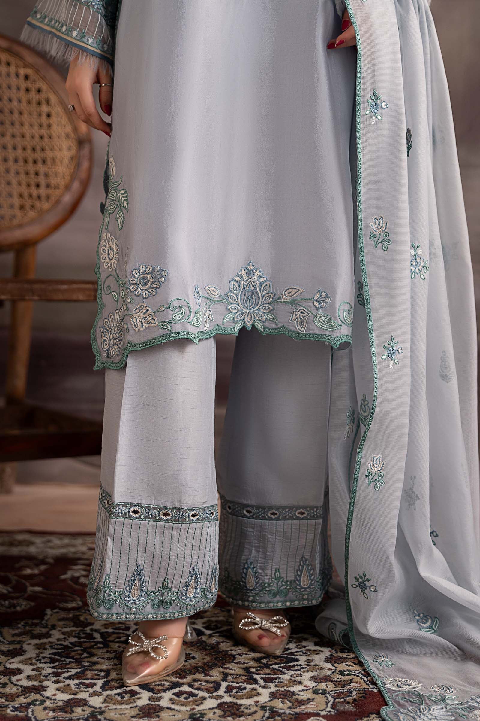 Maria B | Pre fall Dresses |  MBS-W25-07 L - by Libasekhas UK - Registered Vendor of : Maria B - 100% Original Designer Dress