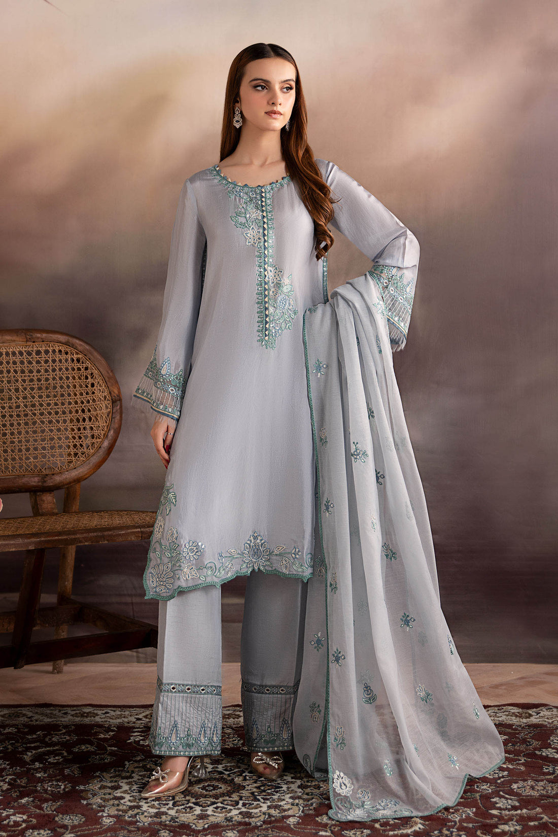 Maria B | Pre fall Dresses |  MBS-W25-07 L - by Libasekhas UK - Registered Vendor of : Maria B - 100% Original Designer Dress