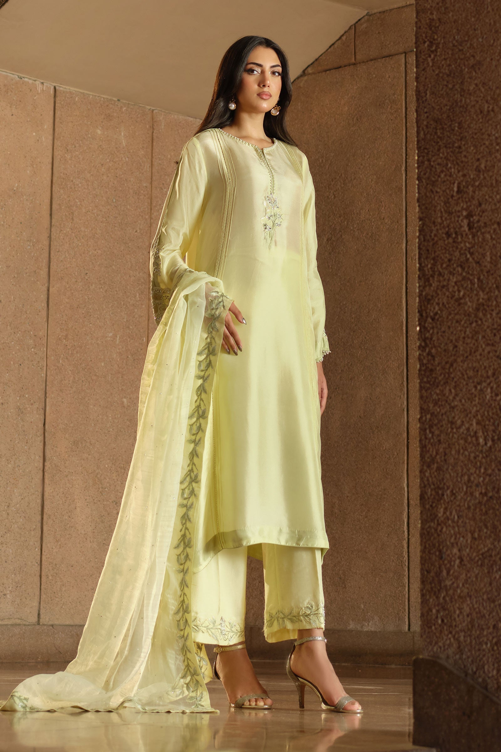 Maria B | Pre fall Dresses | MBS-W25-09 Y - by Libasekhas UK - Registered Vendor of : Maria B - 100% Original Designer Dress