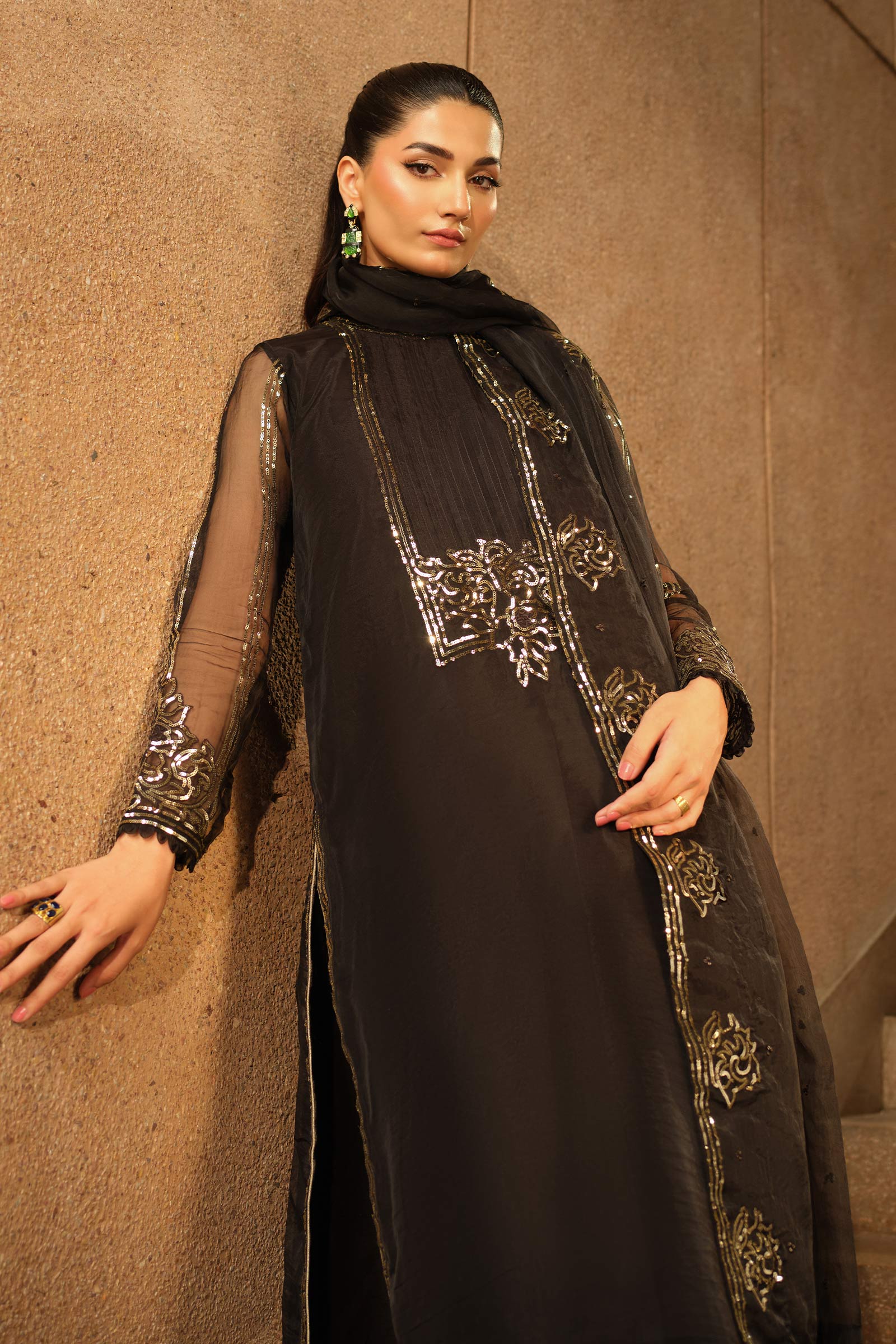 Maria B | Pre fall Dresses | MBS-W25-10 BL - by Libasekhas UK - Registered Vendor of : Maria B - 100% Original Designer Dress