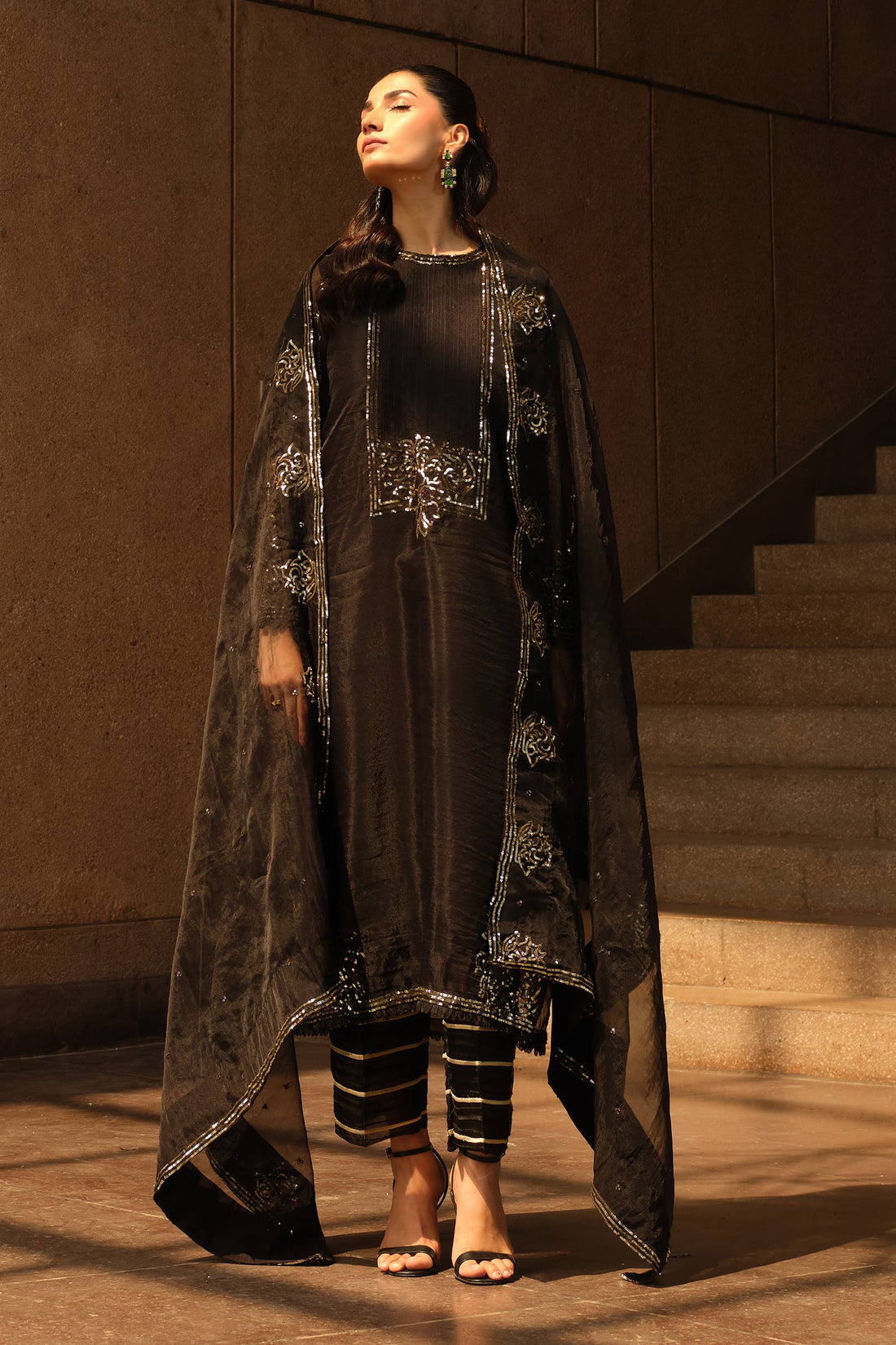 Maria B | Pre fall Dresses | MBS-W25-10 BL - by Libasekhas UK - Registered Vendor of : Maria B - 100% Original Designer Dress
