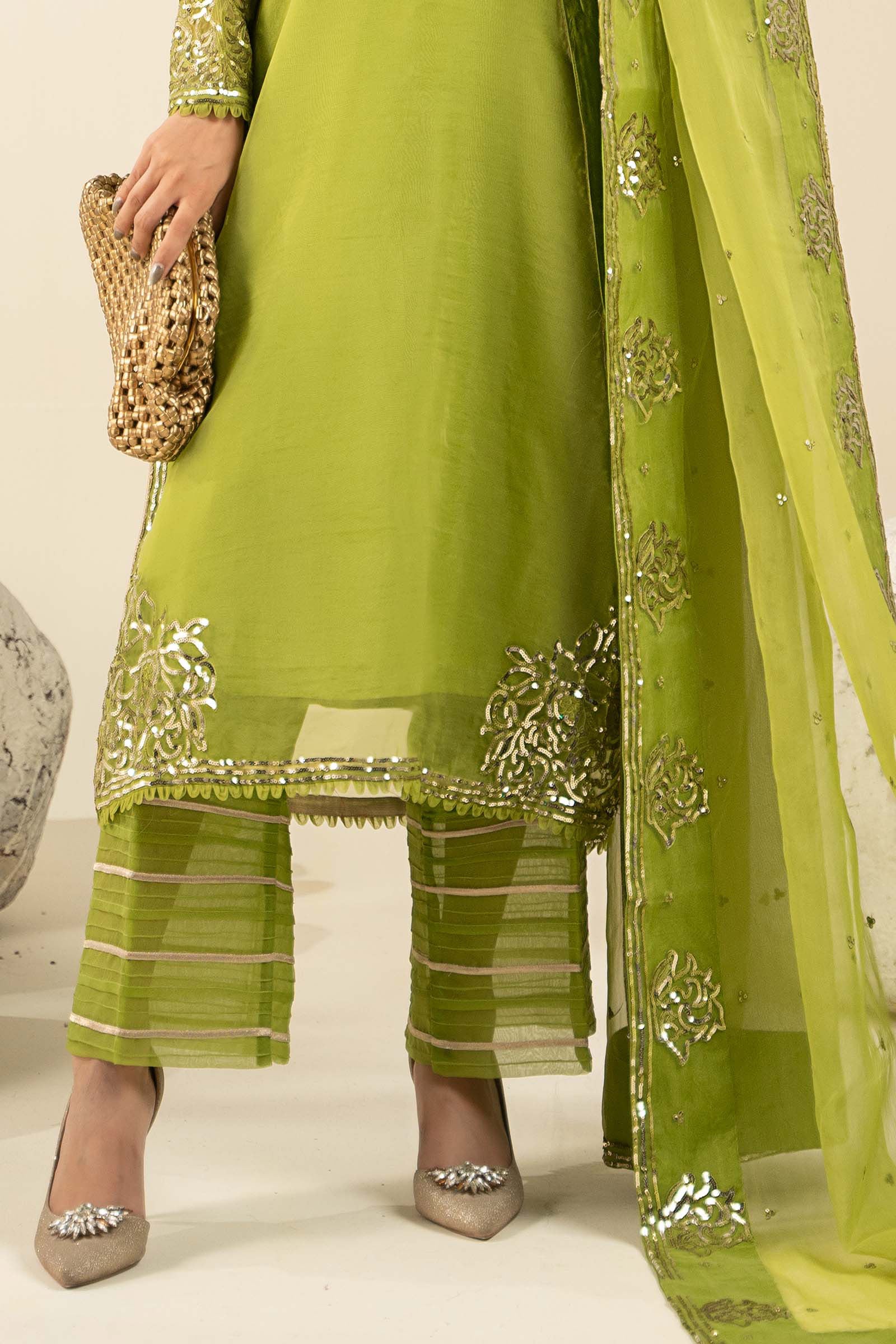 Maria B | Pre fall Dresses | MBS-W25-10 G - by Libasekhas UK - Registered Vendor of : Maria B - 100% Original Designer Dress
