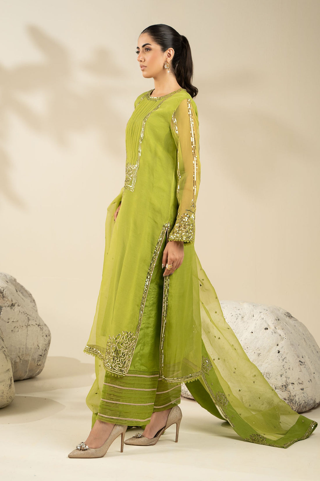 Maria B | Pre fall Dresses | MBS-W25-10 G - by Libasekhas UK - Registered Vendor of : Maria B - 100% Original Designer Dress