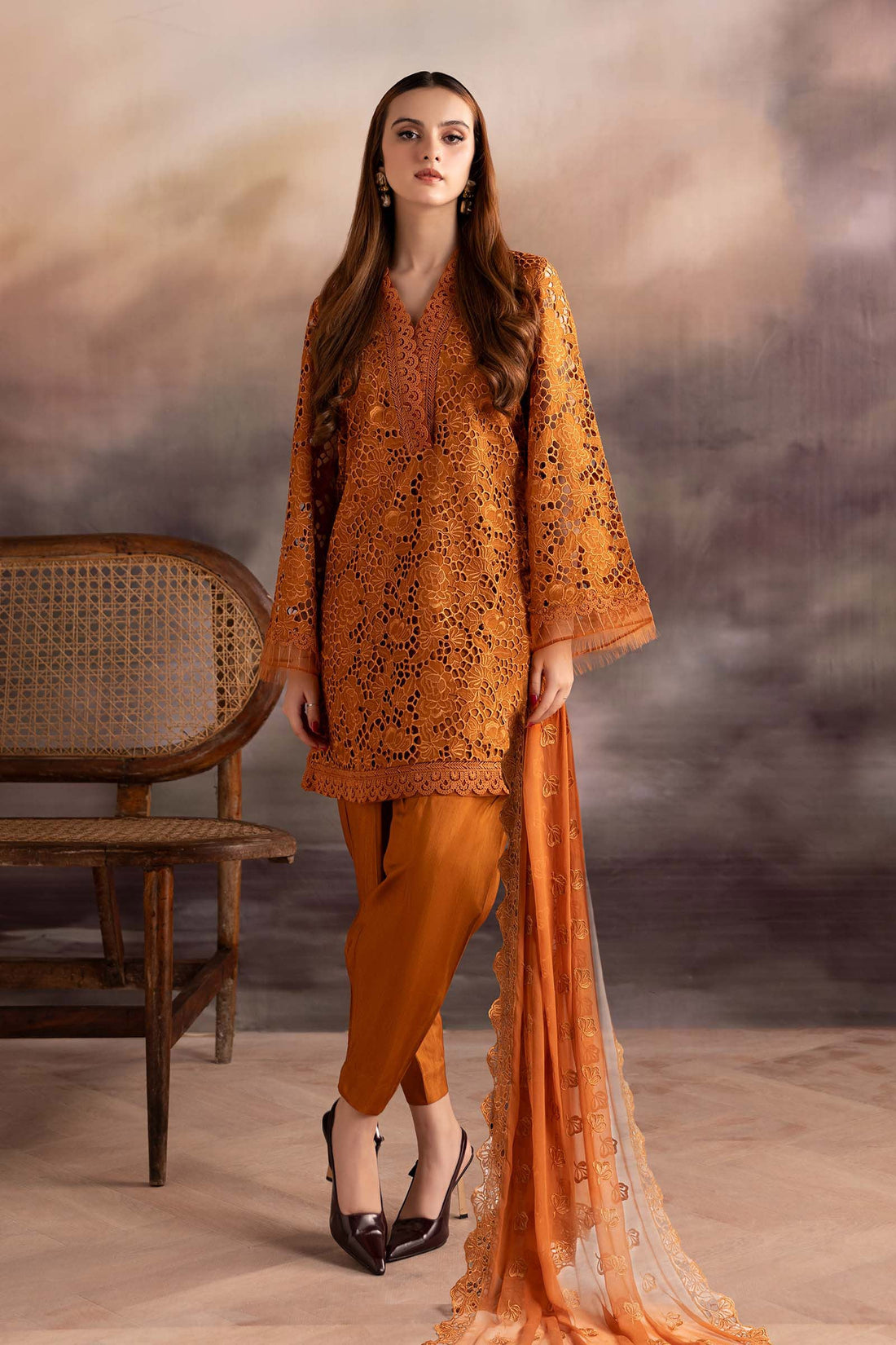 Maria B | Pre fall Dresses | MBS-W25-17 RU - by Libasekhas UK - Registered Vendor of : Maria B - 100% Original Designer Dress