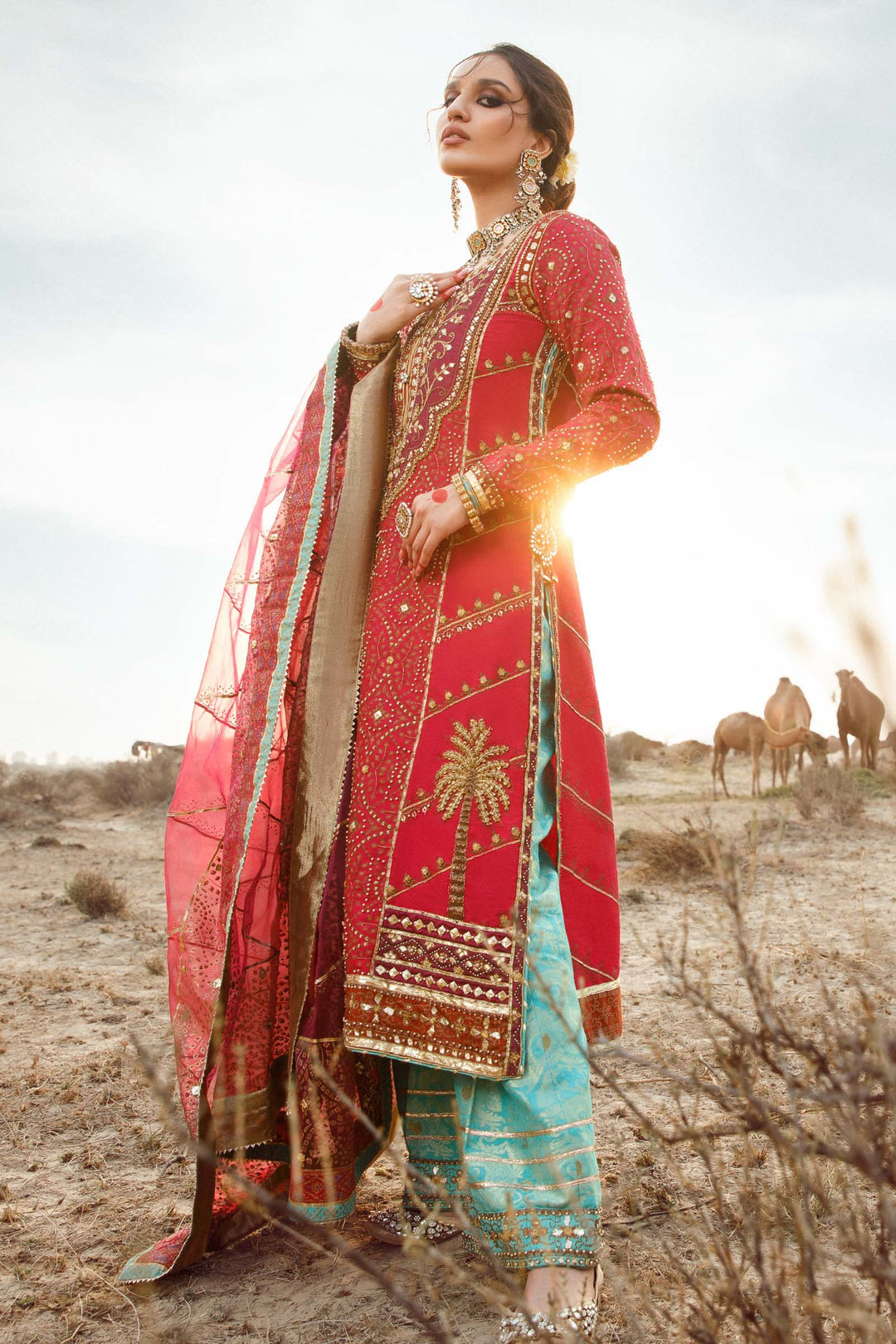 Maria B | Bridal Couture | Chundari - by - Libasekhas UK - Registered Vendor of : Maria B - 100% Original Designer Dresss