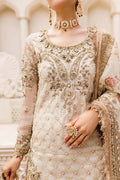Maria B | Bridal Couture | Ivory Gold MC-906 - by - Libasekhas UK - Registered Vendor of : Maria B - 100% Original Designer Dresss