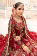 Maria B | Bridal Couture | Deep Red MC-907 - by - Libasekhas UK - Registered Vendor of : Maria B - 100% Original Designer Dresss