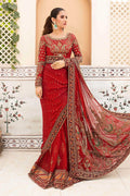 Maria B | Bridal Couture | Deep Red MC-910 - by - Libasekhas UK - Registered Vendor of : Maria B - 100% Original Designer Dresss
