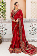Maria B | Bridal Couture | Deep Red MC-910 - by - Libasekhas UK - Registered Vendor of : Maria B - 100% Original Designer Dresss