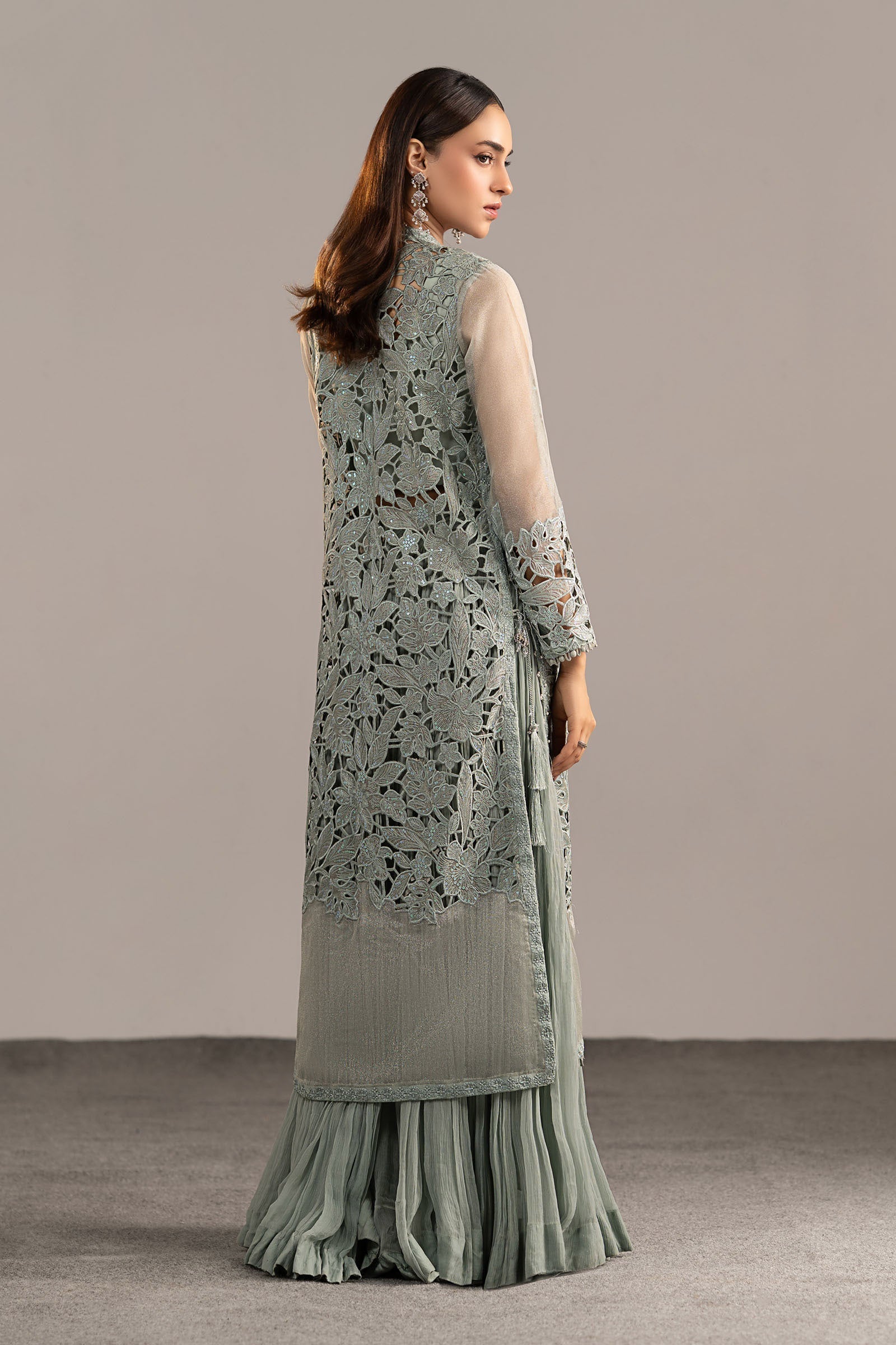 Maria B | Luxury Formals | MGL-EF26-01-Ice Blue - by Libasekhas UK - Registered Vendor of : Maria B - 100% Original Designer Dress