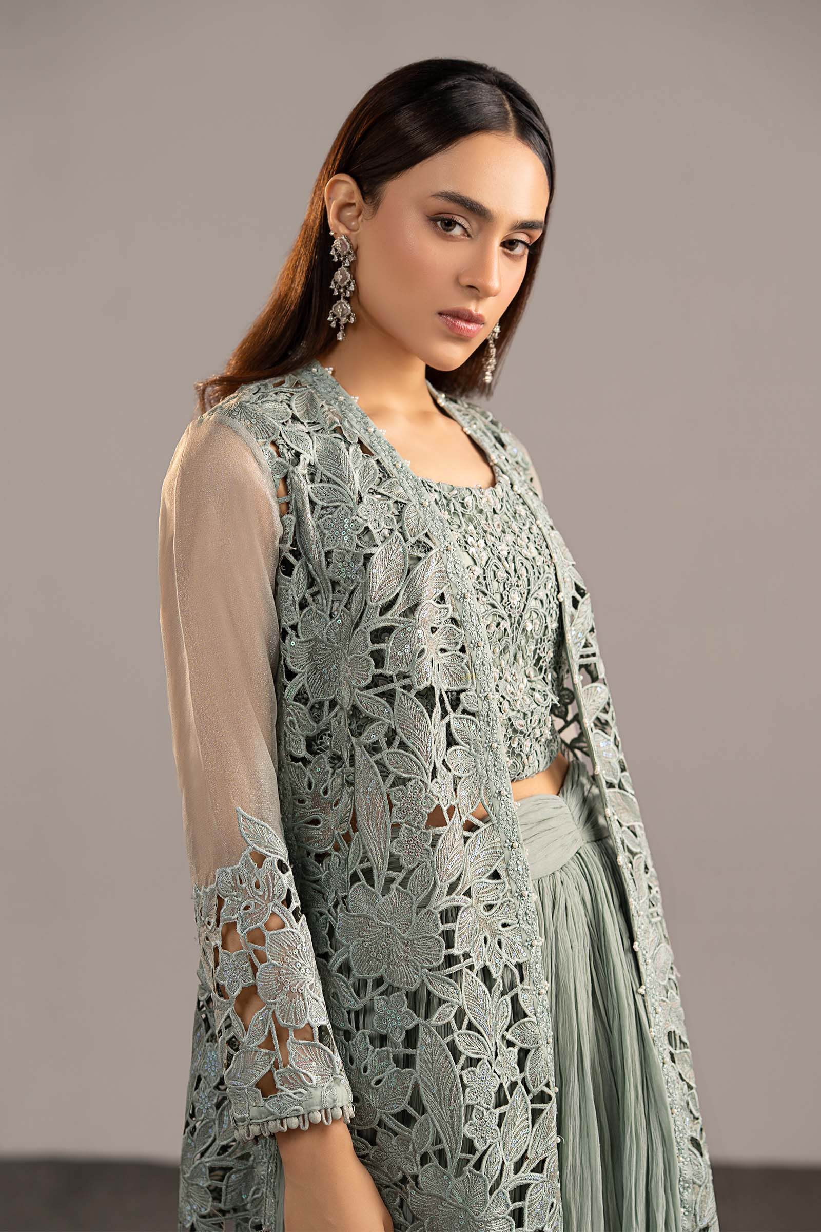 Maria B | Luxury Formals | MGL-EF26-01-Ice Blue - by Libasekhas UK - Registered Vendor of : Maria B - 100% Original Designer Dress