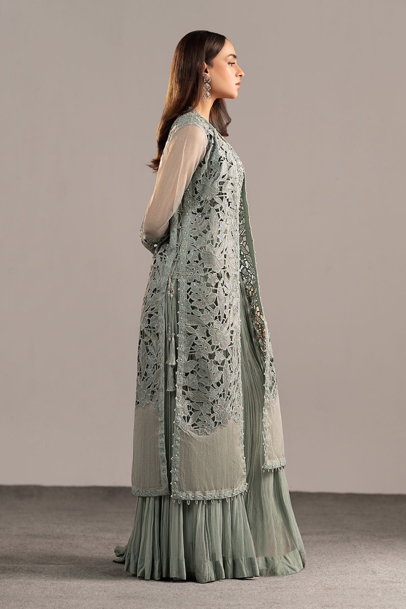 Maria B | Luxury Formals | MGL-EF26-01-Ice Blue - by Libasekhas UK - Registered Vendor of : Maria B - 100% Original Designer Dress