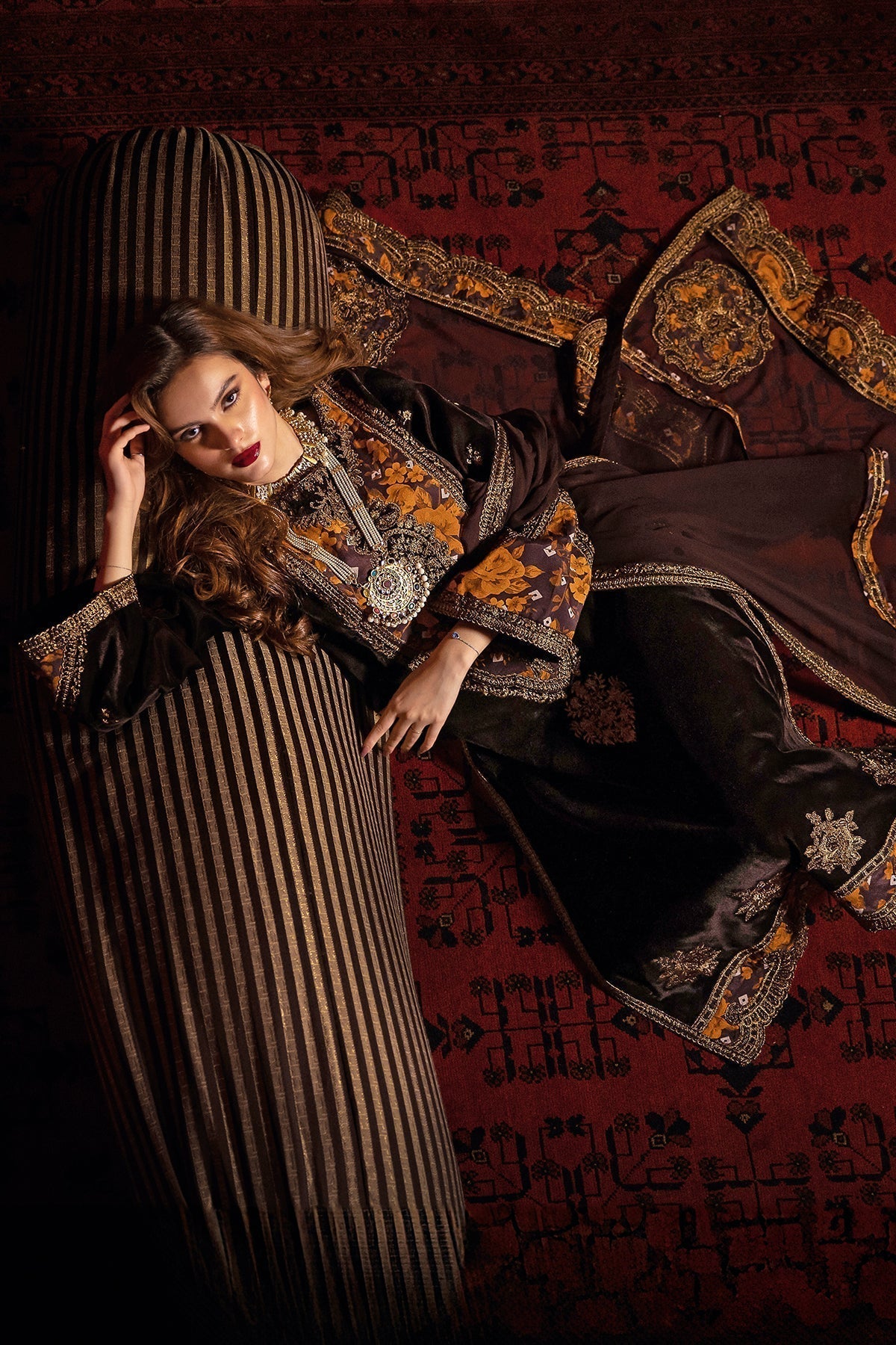 Charizma | Signora Velvet | Velvet CVT4-05 - by - Libasekhas UK - Registered Vendor of : Charizma - 100% Original Designer Dresss