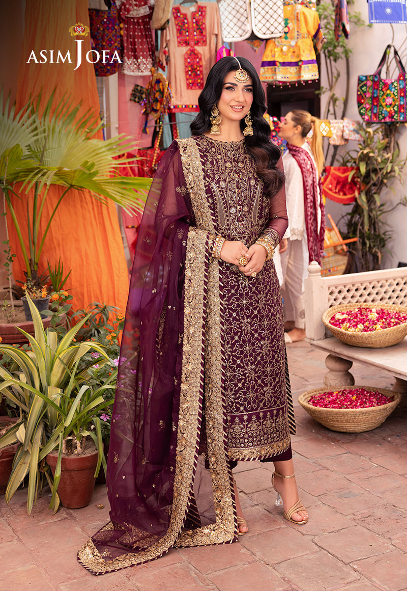Asim Jofa | Pyaar Diyan Gallan Formals | AJEM-24 - by - Libasekhas UK - Registered Vendor of : Asim Jofa - 100% Original Designer Dresss