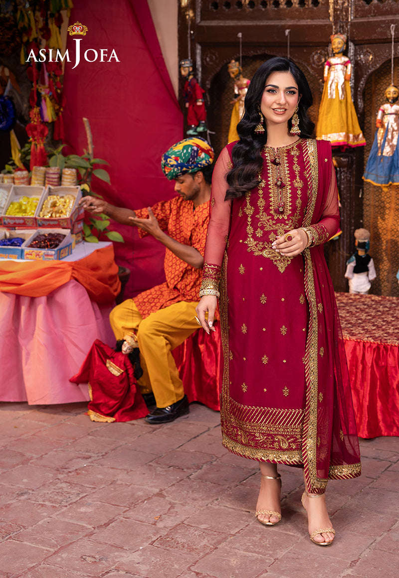 Asim Jofa | Pyaar Diyan Gallan Formals | AJEM-19 - by - Libasekhas UK - Registered Vendor of : Asim Jofa - 100% Original Designer Dresss
