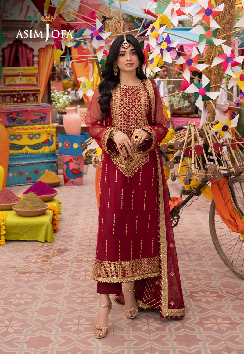 Asim Jofa | Pyaar Diyan Gallan Formals | AJEM-10 - by - Libasekhas UK - Registered Vendor of : Asim Jofa - 100% Original Designer Dresss