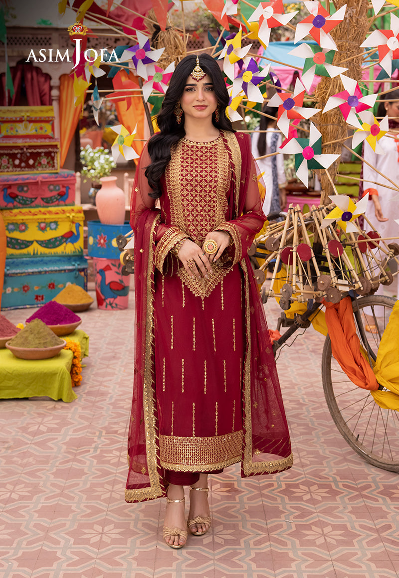 Asim Jofa | Pyaar Diyan Gallan Formals | AJEM-10 - by - Libasekhas UK - Registered Vendor of : Asim Jofa - 100% Original Designer Dresss