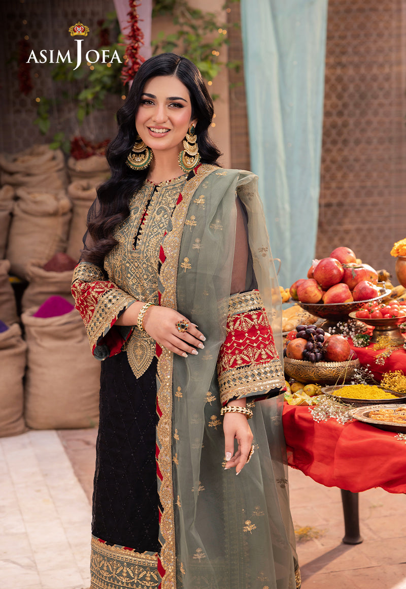 Asim Jofa | Pyaar Diyan Gallan Formals | AJEM-15 - by - Libasekhas UK - Registered Vendor of : Asim Jofa - 100% Original Designer Dresss