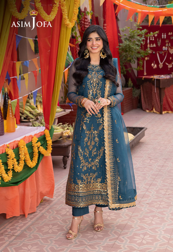 Asim Jofa | Pyaar Diyan Gallan Formals | AJEM-13 - by - Libasekhas UK - Registered Vendor of : Asim Jofa - 100% Original Designer Dresss