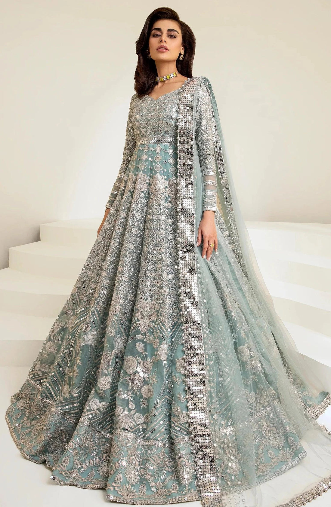 Maryum N Maria | The Brides 23 | Soft Hint (MS23-531) - by - Libasekhas UK - Registered Vendor of : Maryum N Maria - 100% Original Designer Dresss