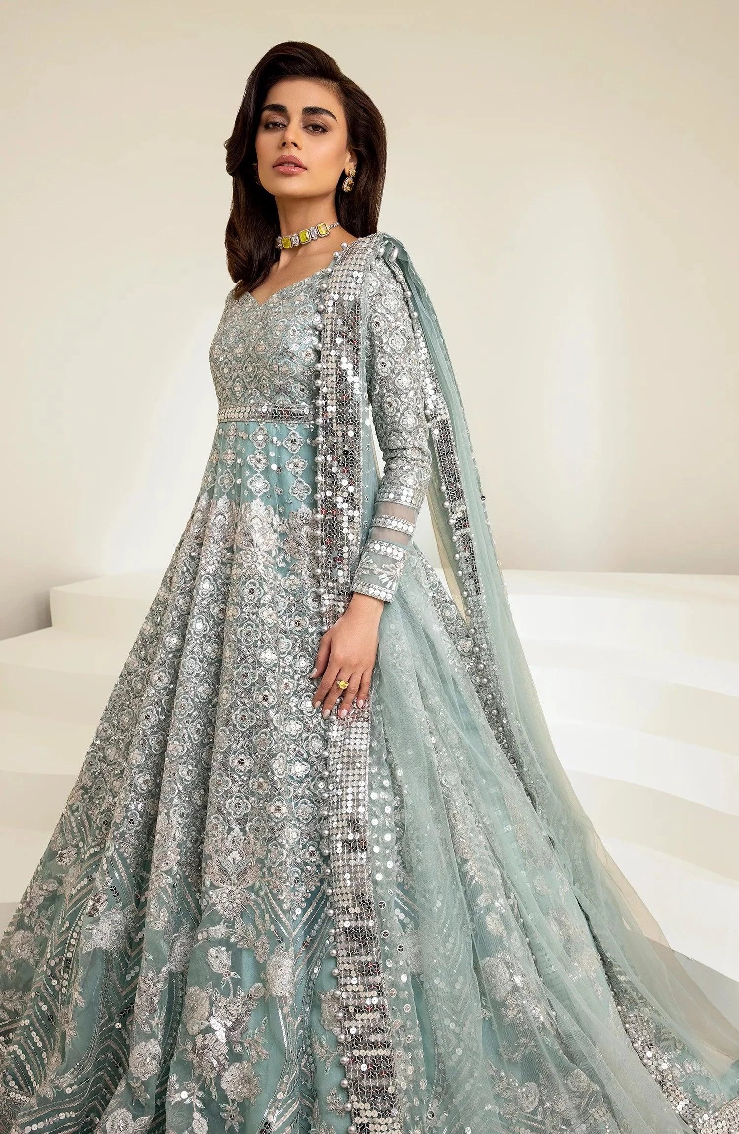 Maryum N Maria | The Brides 23 | Soft Hint (MS23-531) - by - Libasekhas UK - Registered Vendor of : Maryum N Maria - 100% Original Designer Dresss