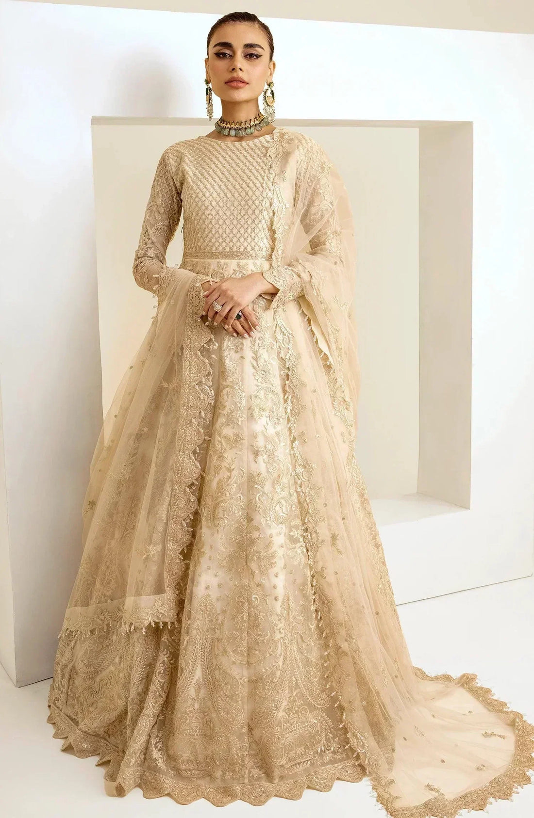 Maryum N Maria | The Brides 23 | Shroom (MS23-538) - by - Libasekhas UK - Registered Vendor of : Maryum N Maria - 100% Original Designer Dresss