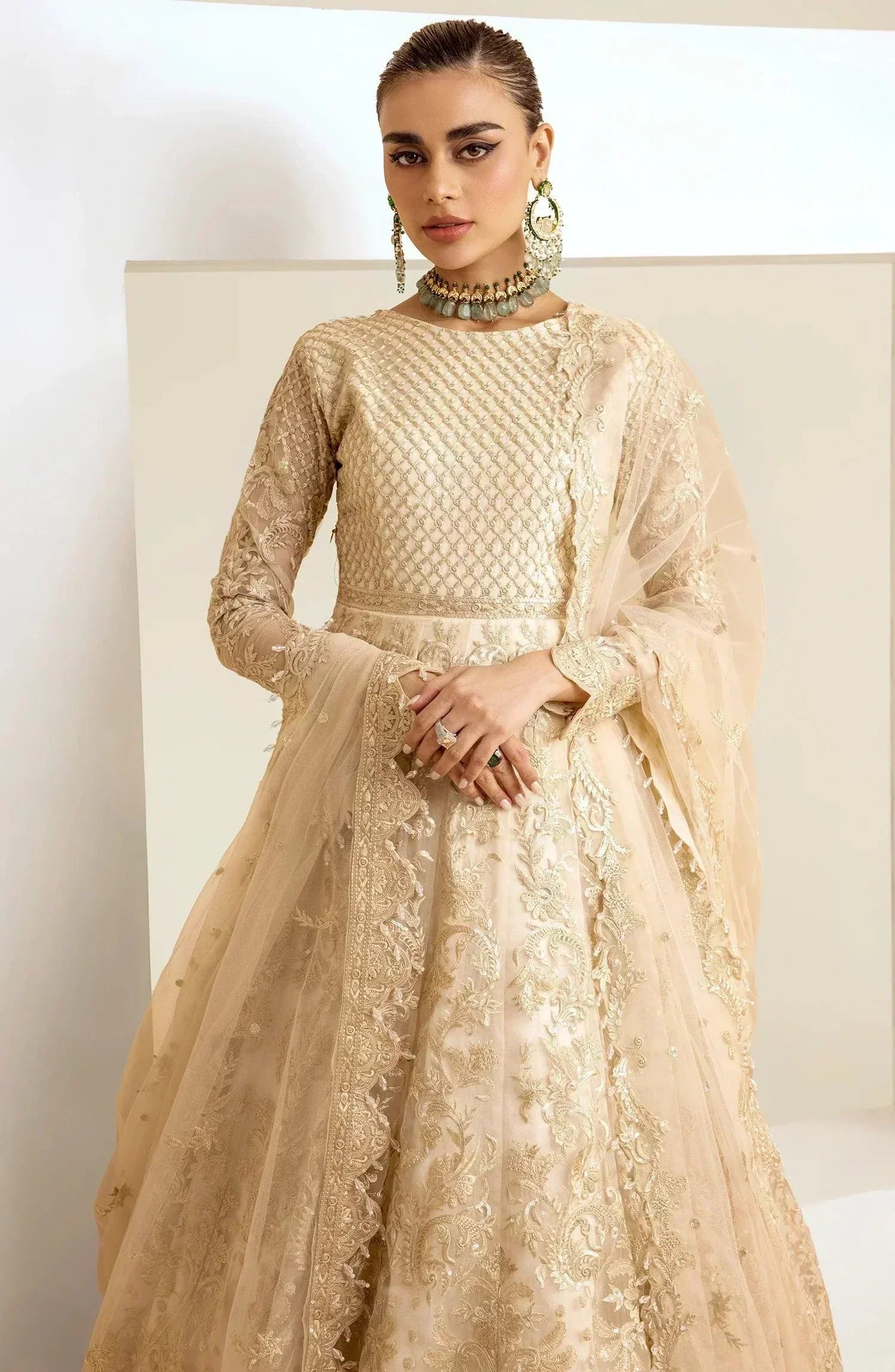 Maryum N Maria | The Brides 23 | Shroom (MS23-538) - by - Libasekhas UK - Registered Vendor of : Maryum N Maria - 100% Original Designer Dresss