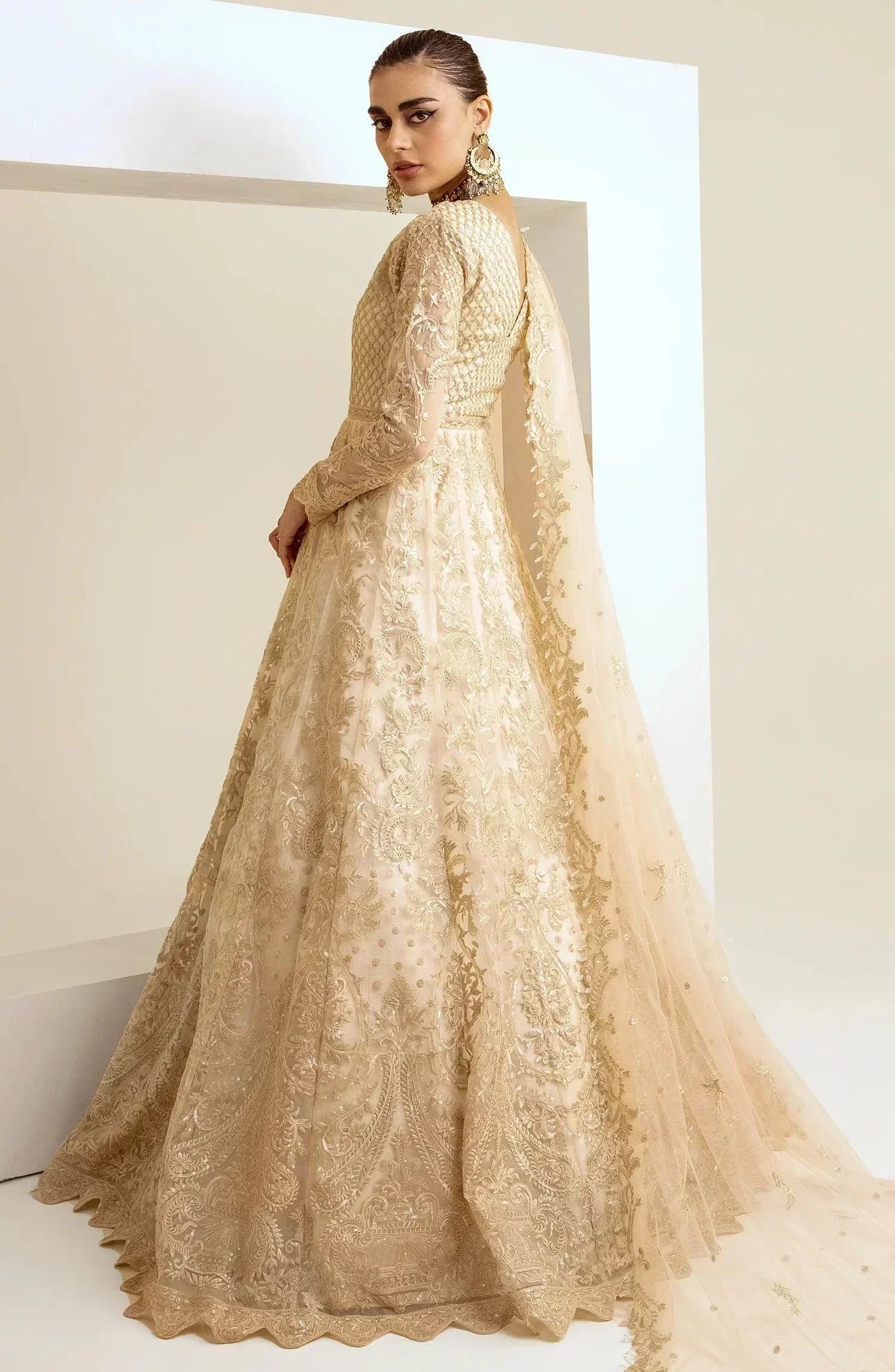 Maryum N Maria | The Brides 23 | Shroom (MS23-538) - by - Libasekhas UK - Registered Vendor of : Maryum N Maria - 100% Original Designer Dresss