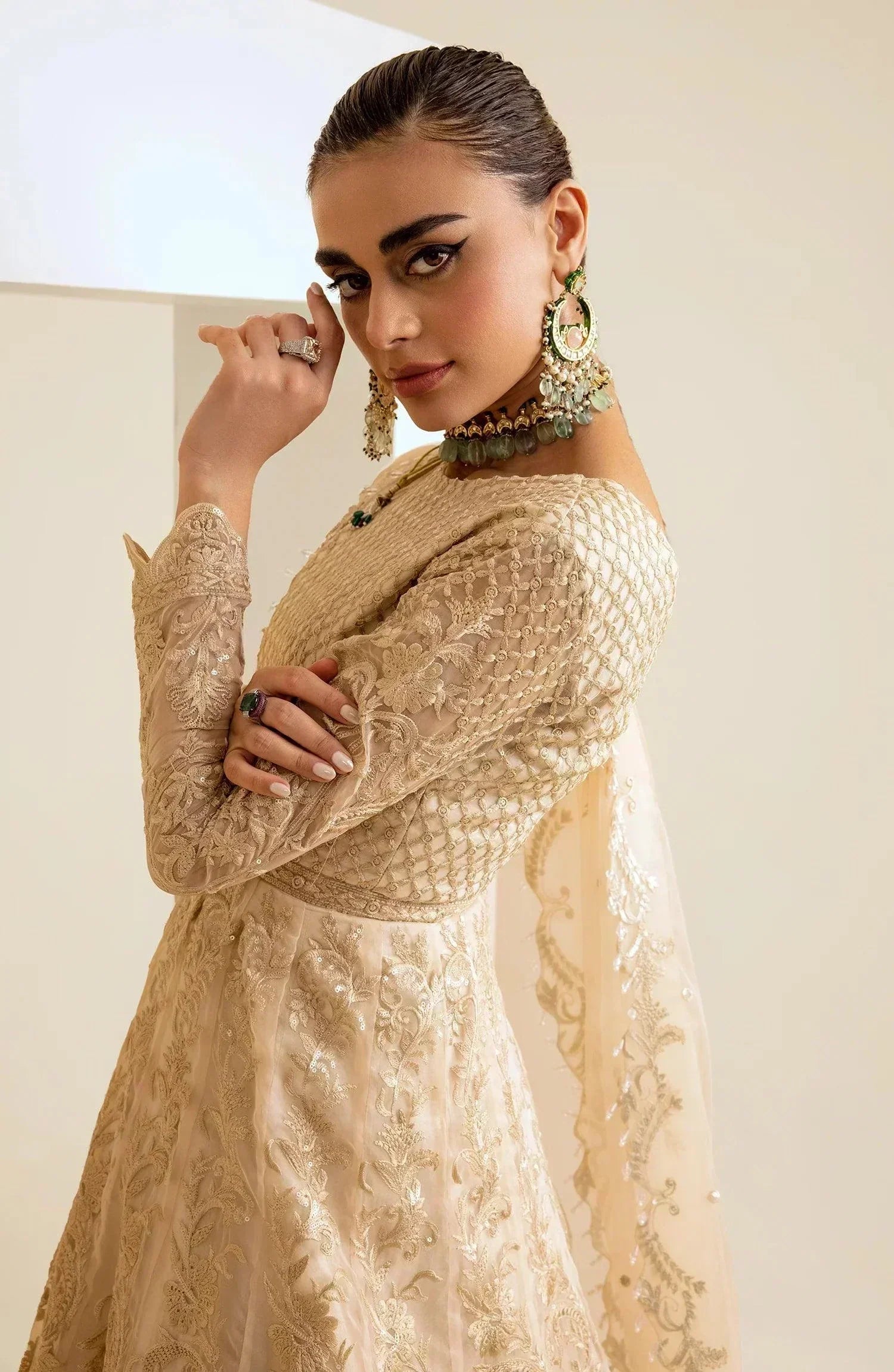 Maryum N Maria | The Brides 23 | Shroom (MS23-538) - by - Libasekhas UK - Registered Vendor of : Maryum N Maria - 100% Original Designer Dresss