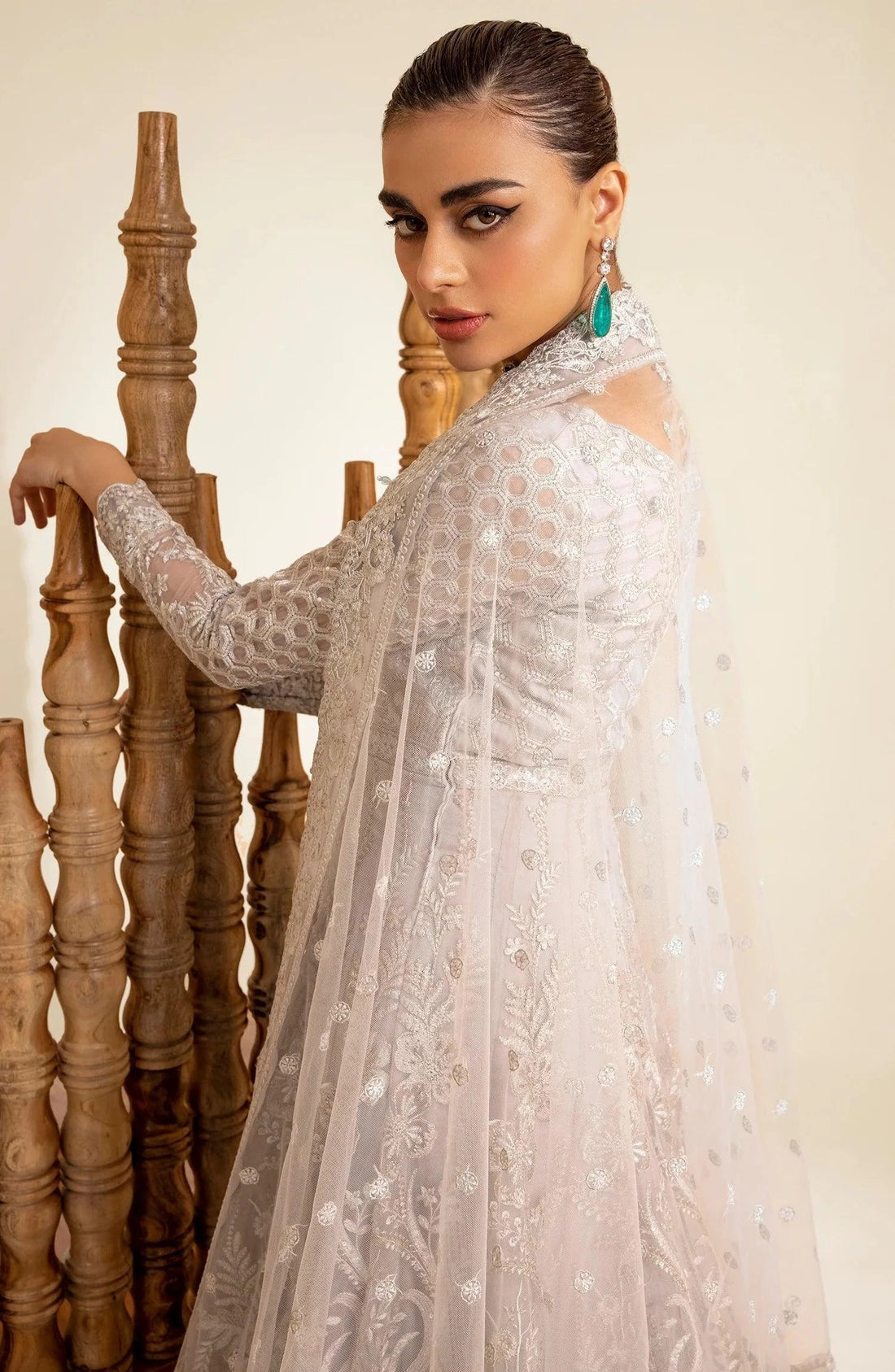 Maryum N Maria | The Brides 23 | Silver Thorn (MS23-535) - by - Libasekhas UK - Registered Vendor of : Maryum N Maria - 100% Original Designer Dresss
