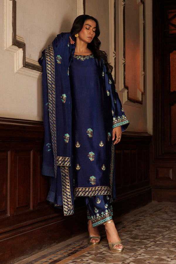 The Pink Tree Company | Yaadish Bakhair | Blue Mirage - by Libasekhas UK - Registered Vendor of : The Pink Tree Company - 100% Original Designer Dress
