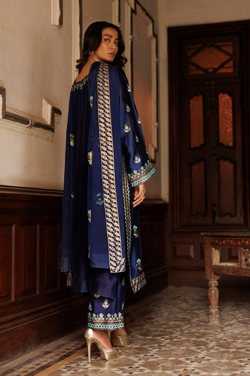 The Pink Tree Company | Yaadish Bakhair | Blue Mirage - by Libasekhas UK - Registered Vendor of : The Pink Tree Company - 100% Original Designer Dress