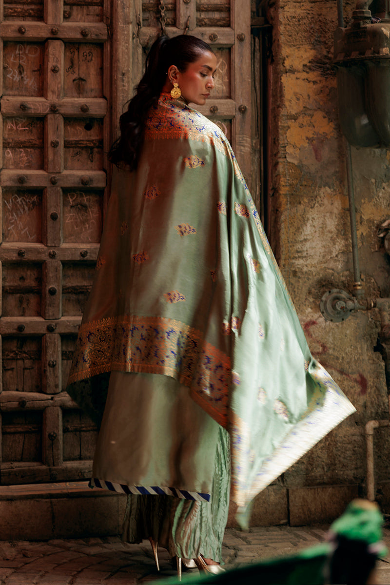 The Pink Tree Company | Yaadish Bakhair | Whispers of Sage - by Libasekhas UK - Registered Vendor of : The Pink Tree Company - 100% Original Designer Dress