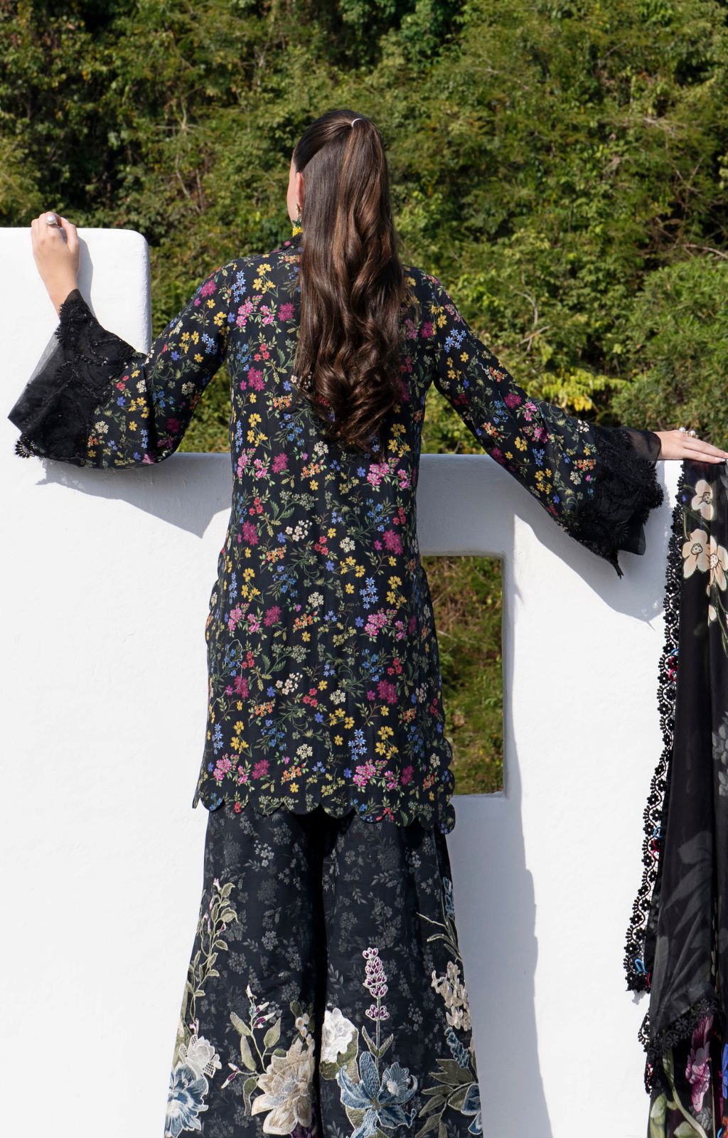 AJR Couture | Printakari Lawn 25 | Midnight Flora - by - Libasekhas UK - Registered Vendor of : AJR Couture - 100% Original Designer Dresss