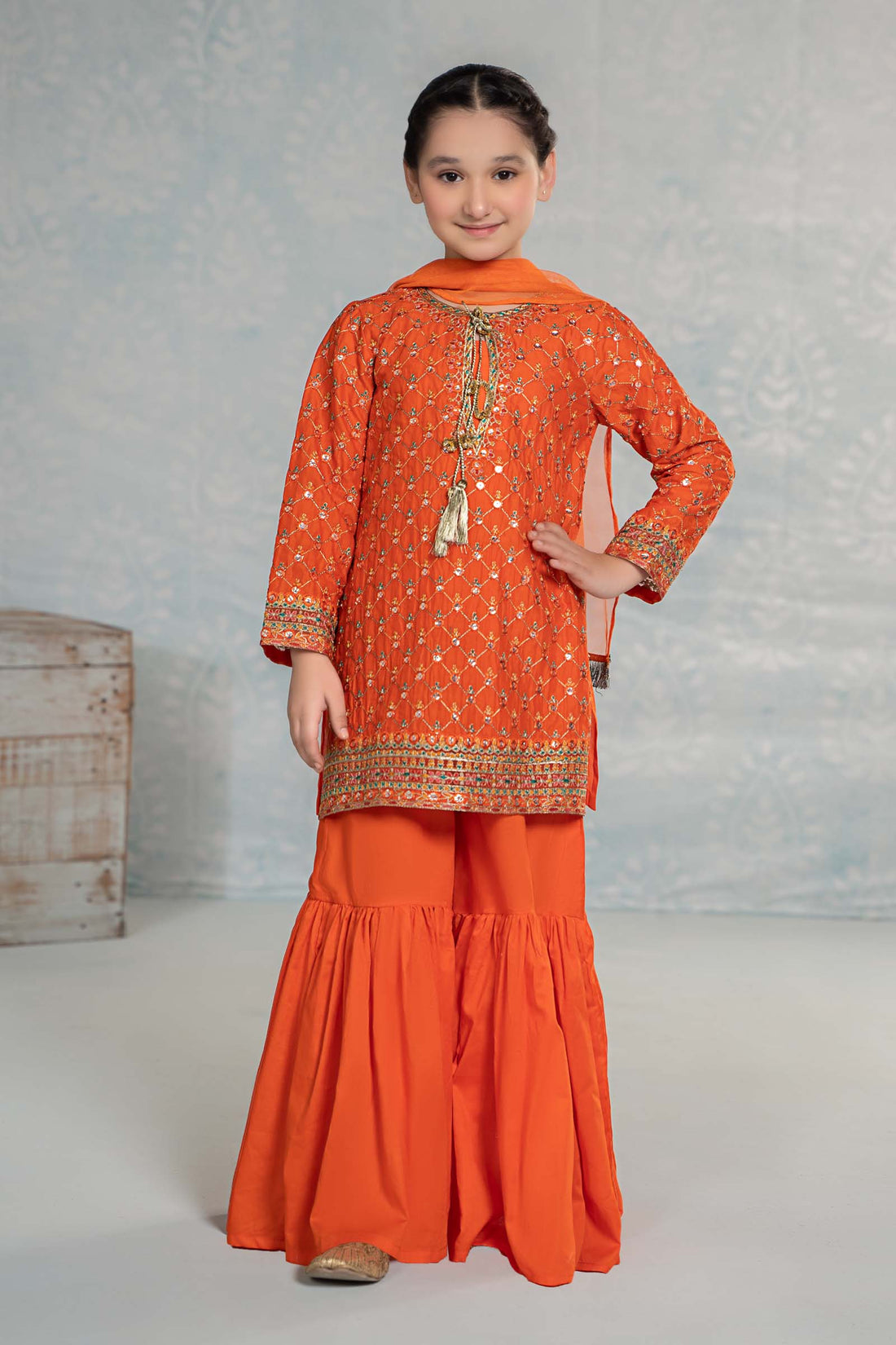 Maria B | 3 Piece Embroidered Lawn Suit | MKD-EF24-09 - by - Libasekhas UK - Registered Vendor of : Maria B - 100% Original Designer Dresss