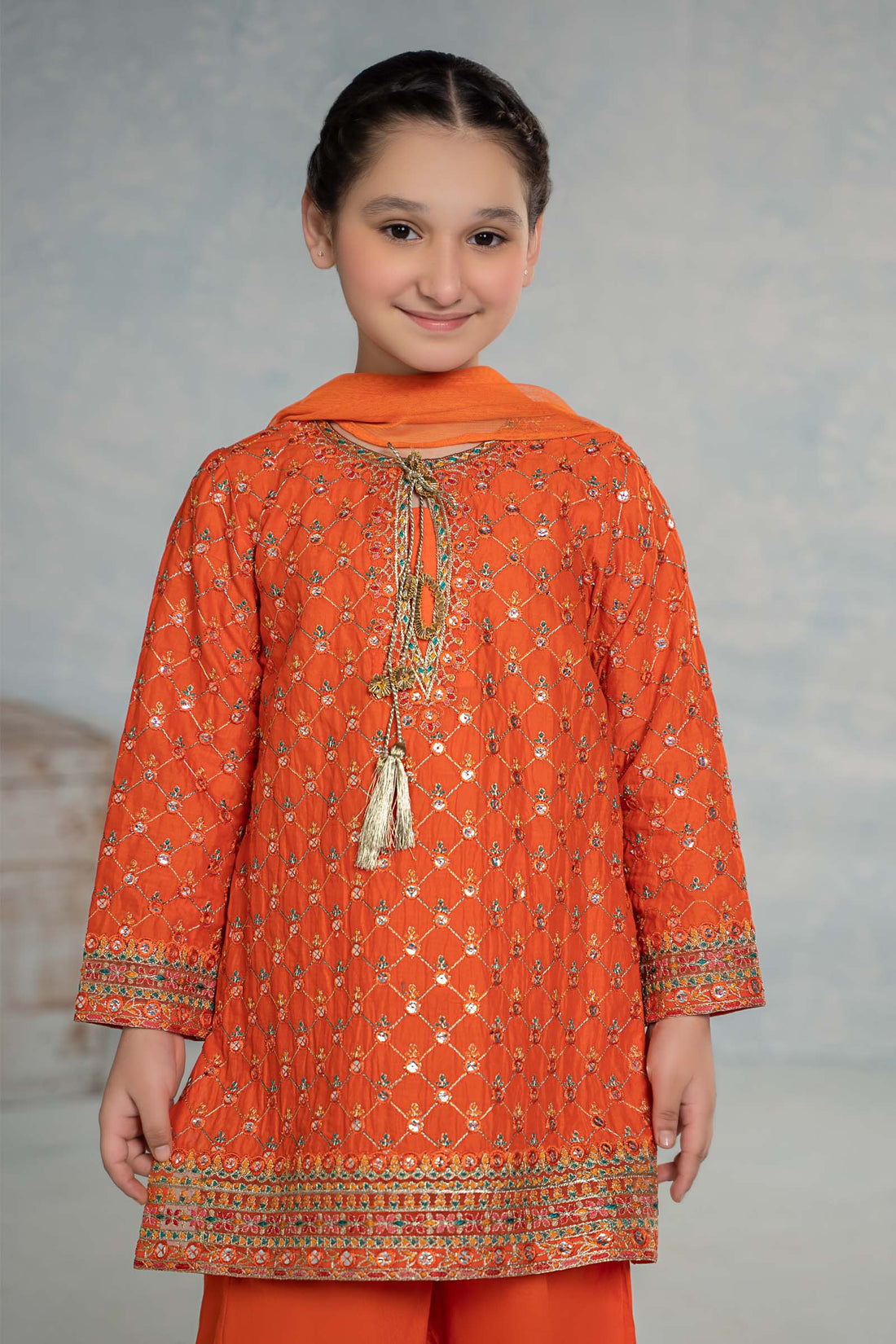 Maria B | 3 Piece Embroidered Lawn Suit | MKD-EF24-09 - by - Libasekhas UK - Registered Vendor of : Maria B - 100% Original Designer Dresss